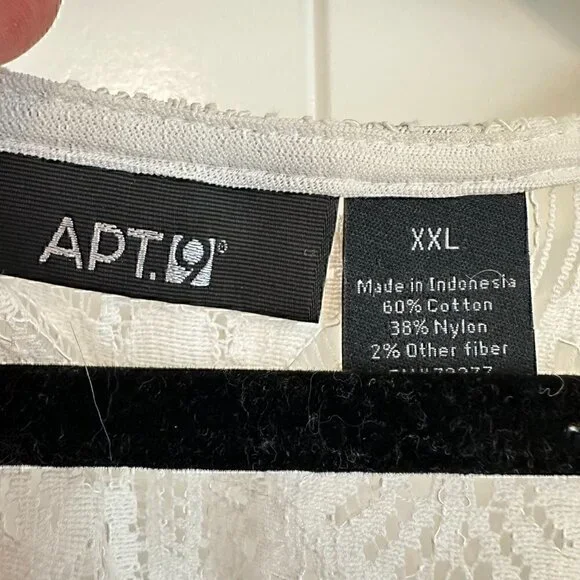 Plus XXL Women's white lace tunic / mini dress sheer, frilly, girly summer vibes - Picture 3 of 7